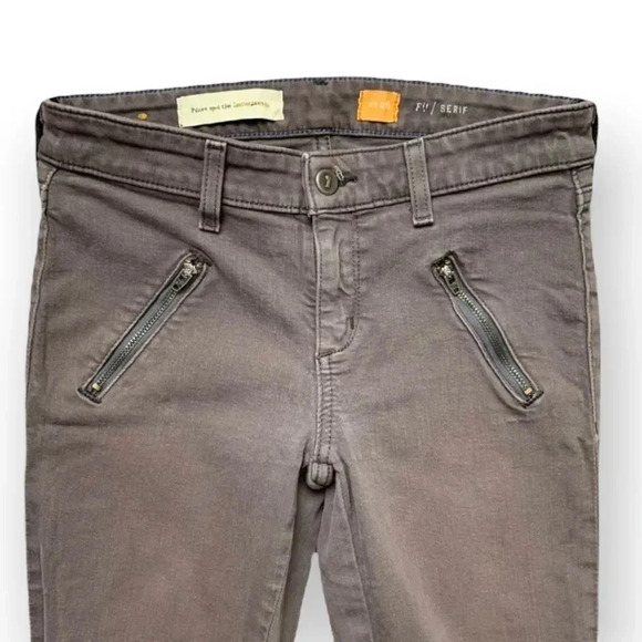 Pilcro and the Letterpress Jeans Anthropologie Serif Moto Zipper Size 26 - Picture 7 of 11